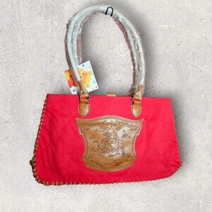 NOS Vtg Winnie the pooh leather tote
